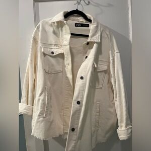 Off white Zara shirt jacket size Large